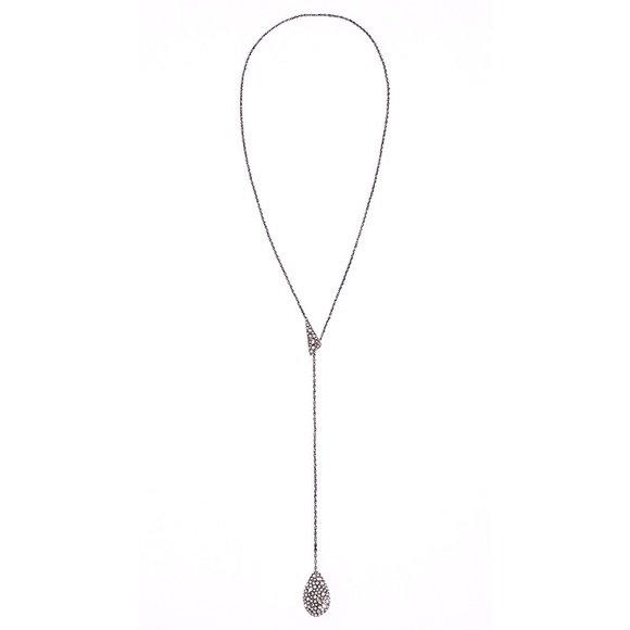 ALEXIS BITTAR • Crystal Teardrop Lariat Necklace - Picture 2 of 8